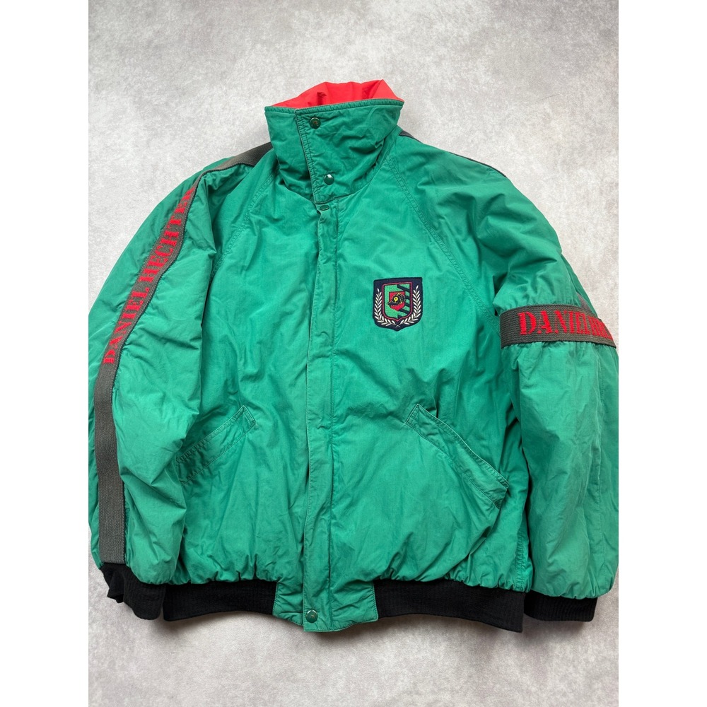 VTG Daniel Hechter Paris Green Bomber Ski Jacket Made in France Mens 52 L 80s